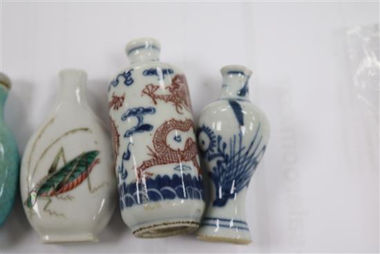 Three Chinese snuff bottles